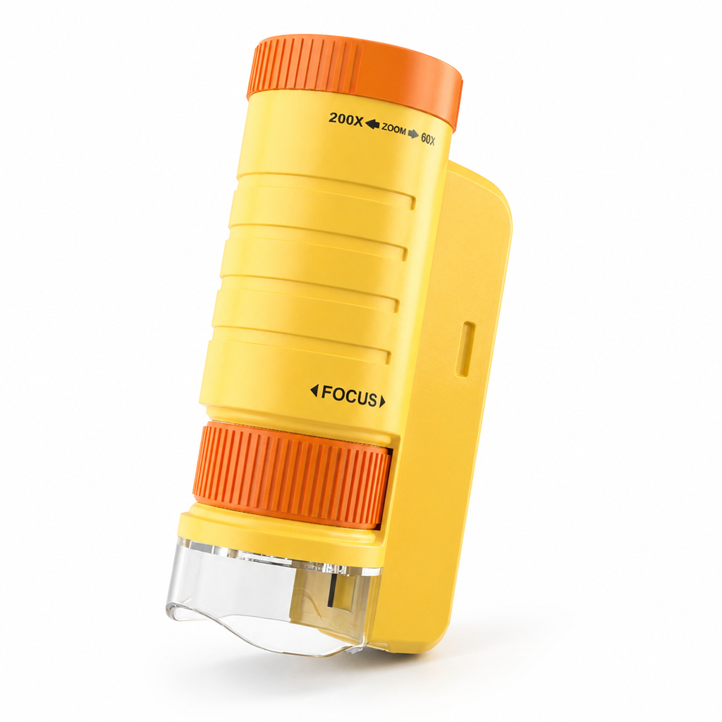 200x Magnification Built-In LED Handheld Microscope (For Kids)