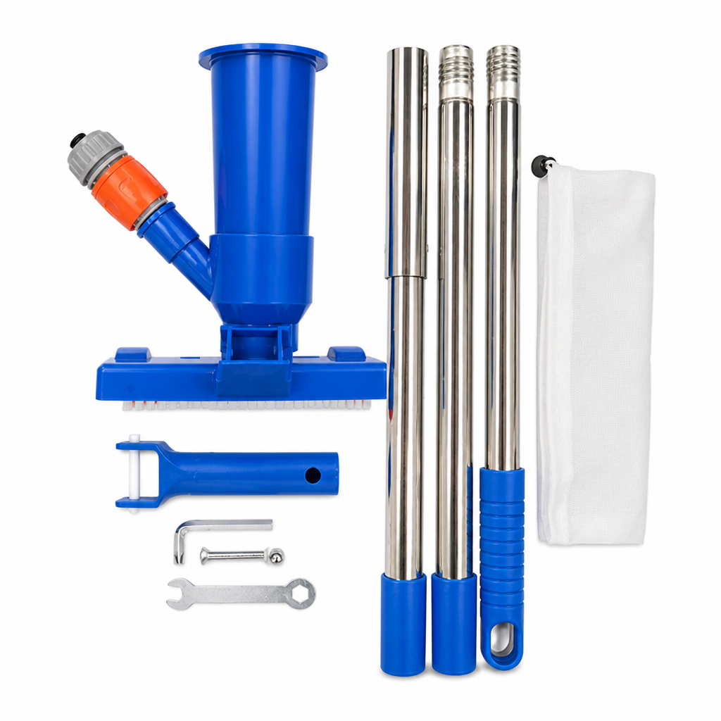 Corrosion-Resistant Telescopic Stainless Steel Pool Vacuum Kit