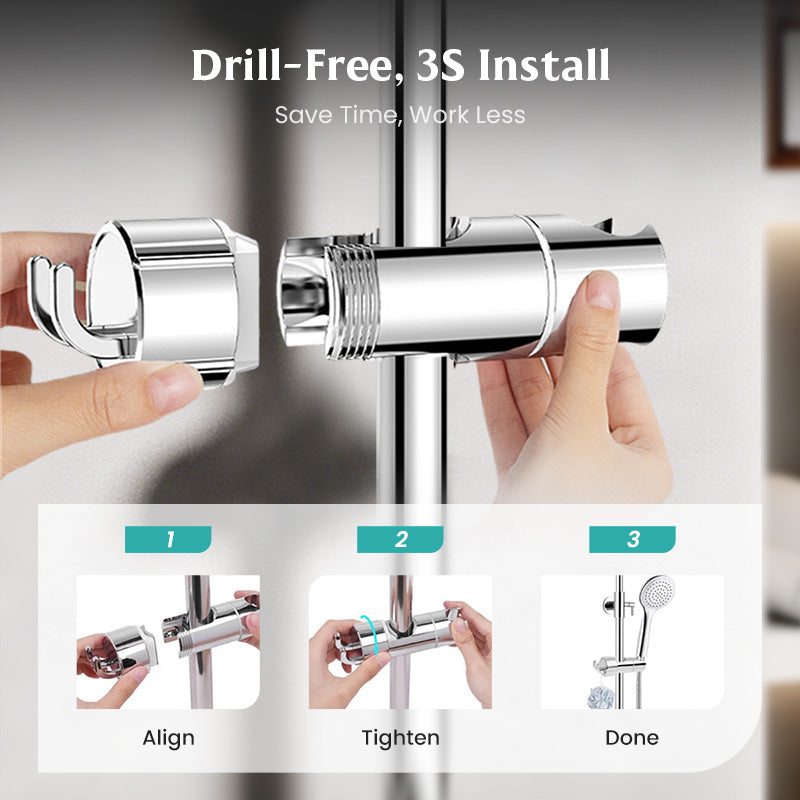 AquaGlide™ — Snap On Total Shower Freedom and Perfect Comfort Every Time