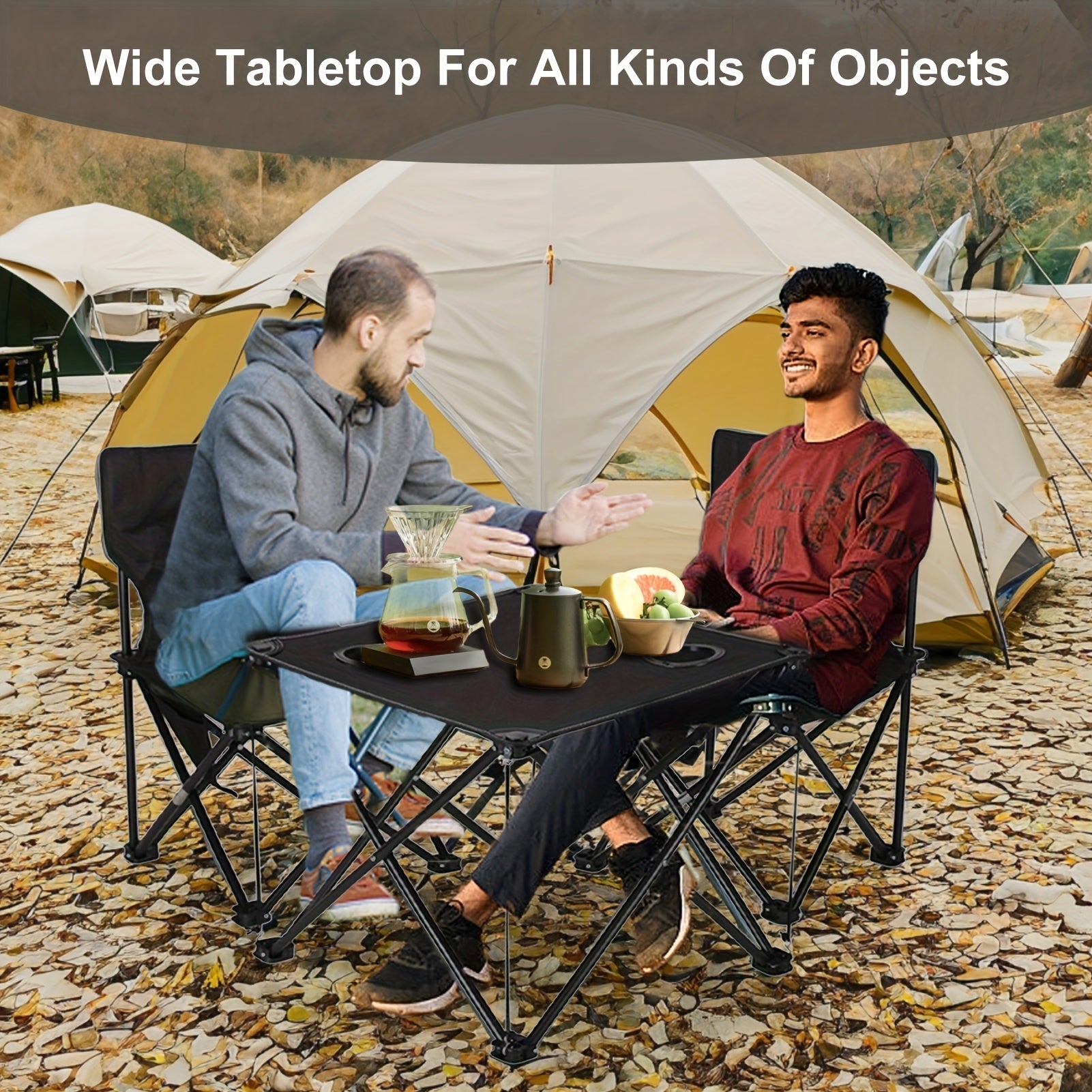 Compact Outdoor Furniture Set with Metal Frame and Oxford Fabric