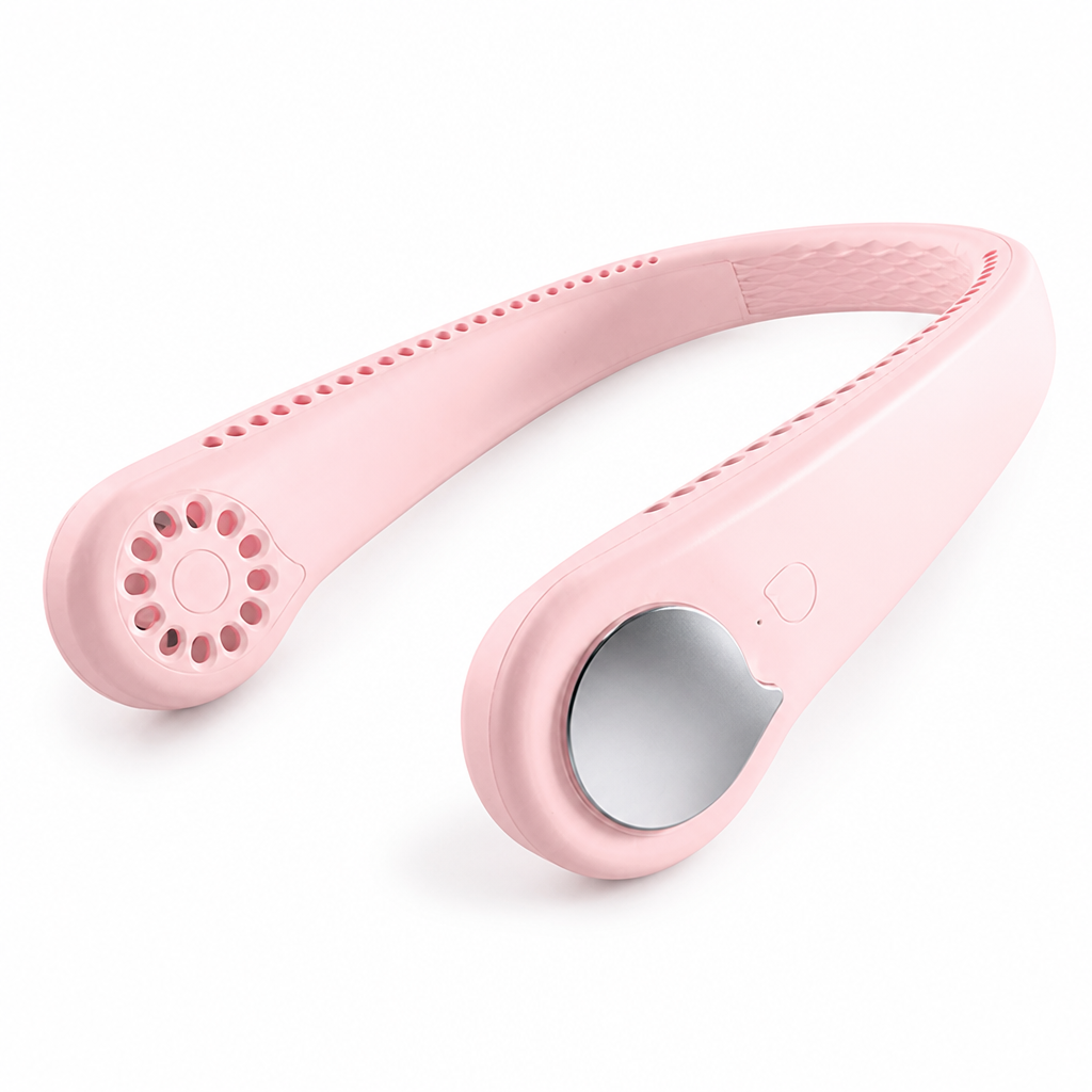 Hands-Free Dual-Head Rotating Neck Fan (USB Rechargeable)