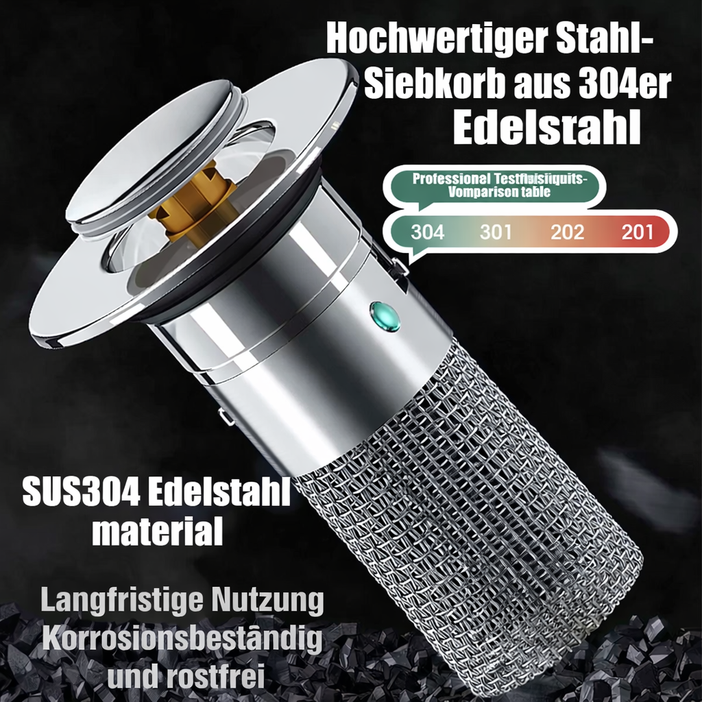 Sink Drain Plug | Stainless Steel Blockage-Resistant Filter | FilterPro