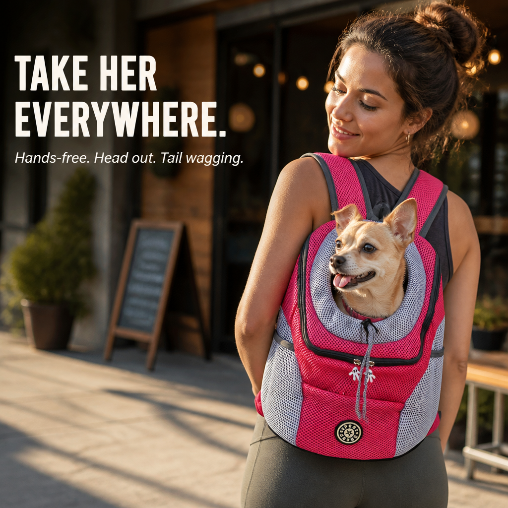 Tailmate™ — Hands-Free Small Dog Carrier for Every Walk, Hike & Errand