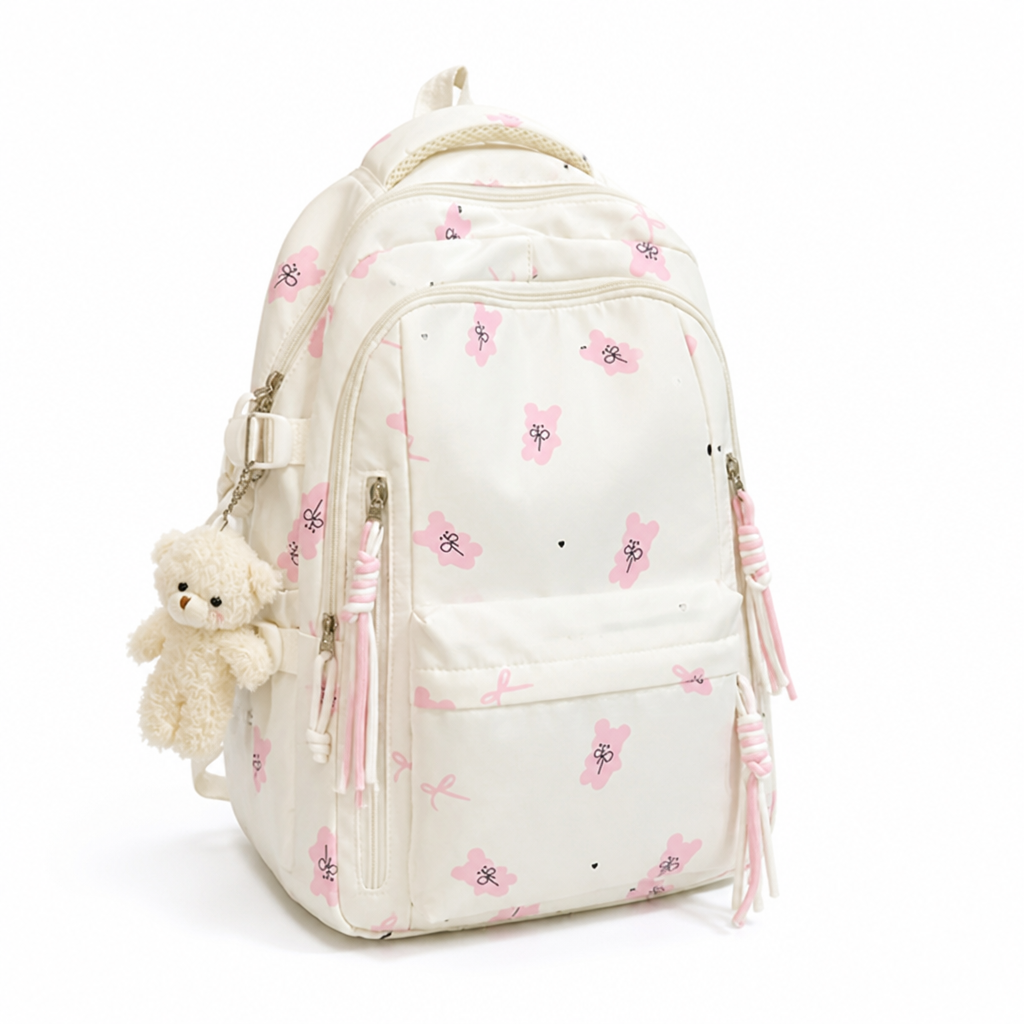 Floral Print Multi-Compartment Backpack