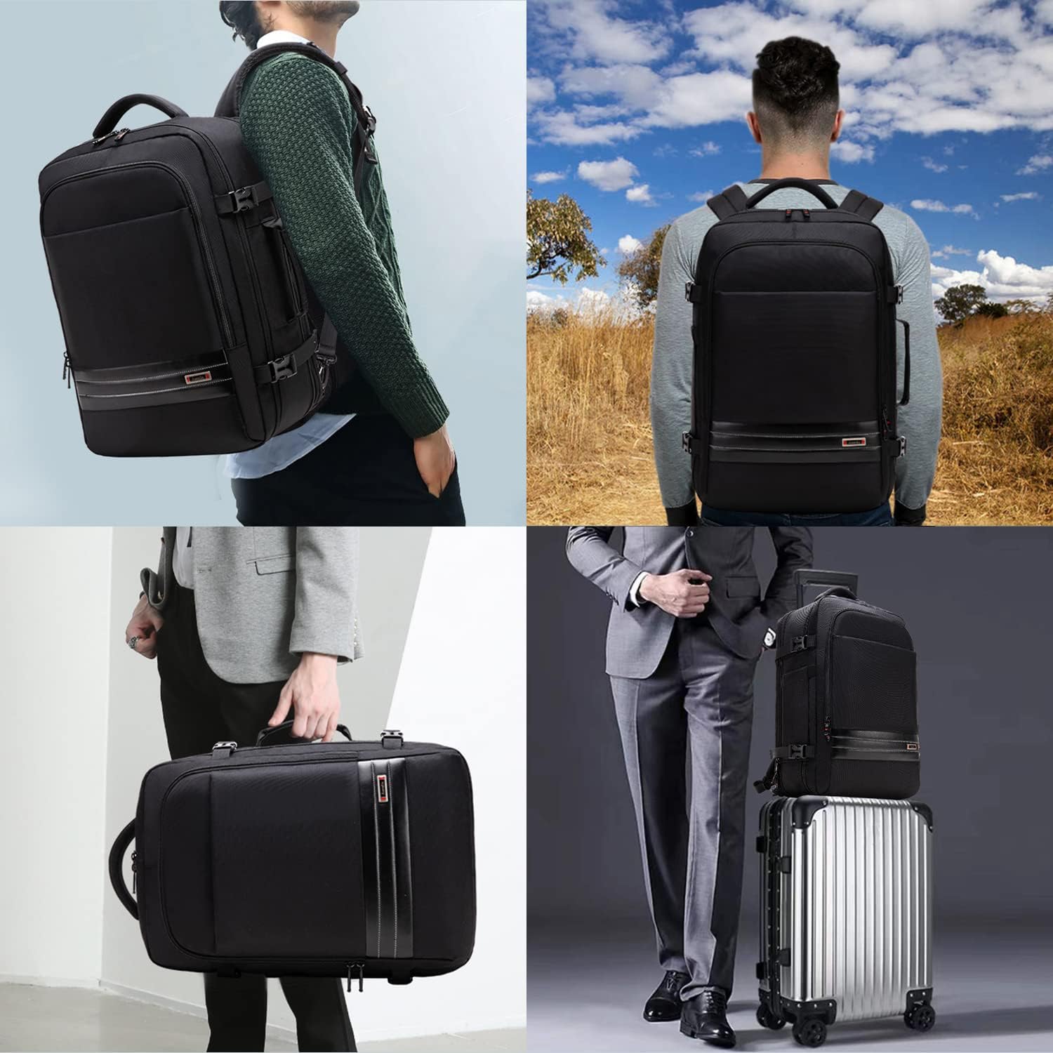 Waterproof Travel Backpack 45-55L with Laptop Section – Expandable