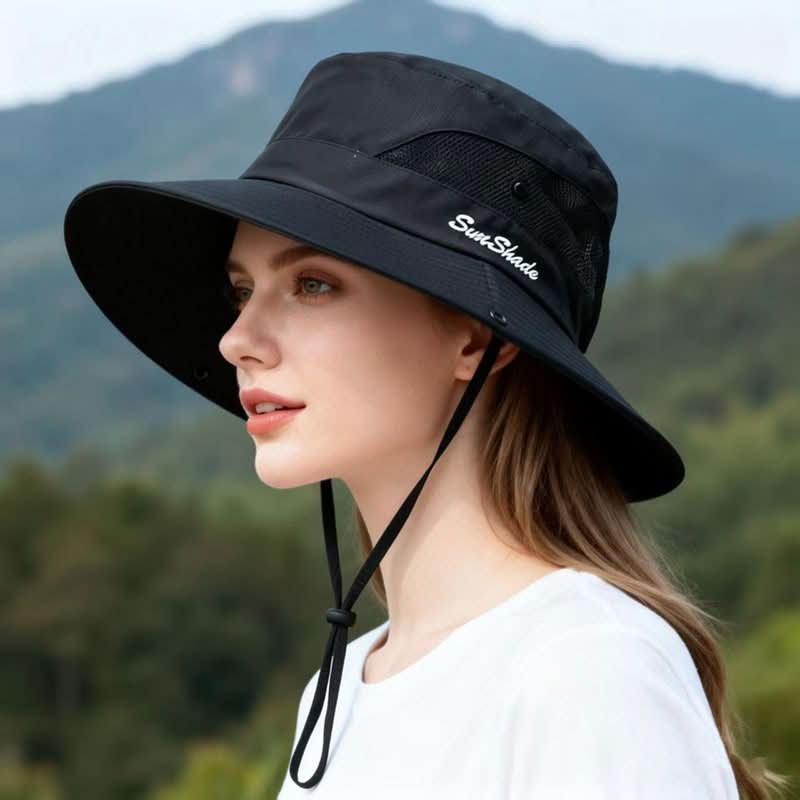 Breathable Mesh Outdoor Hat with Wide Brim