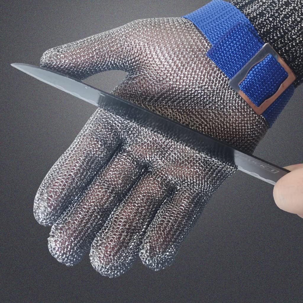 Cut-Resistant Steel Mesh Gloves for Safe Cutting and Handling