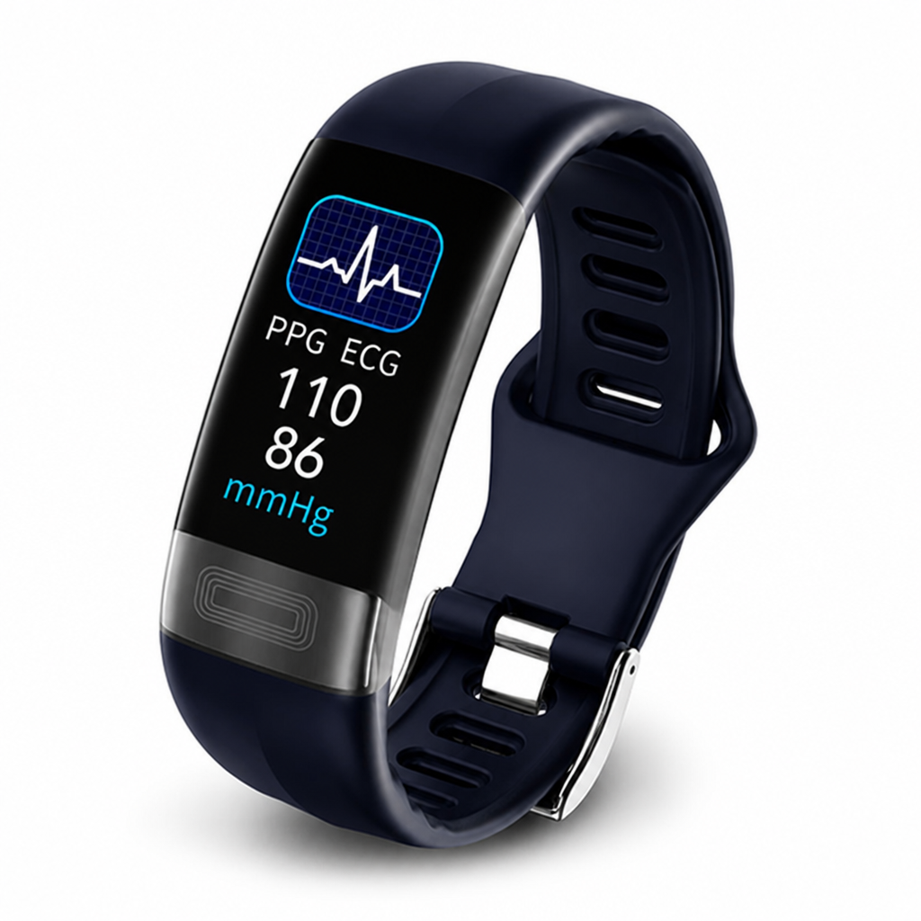 ECG & Blood Pressure Smartwatch (IP67 Water-Resistant)