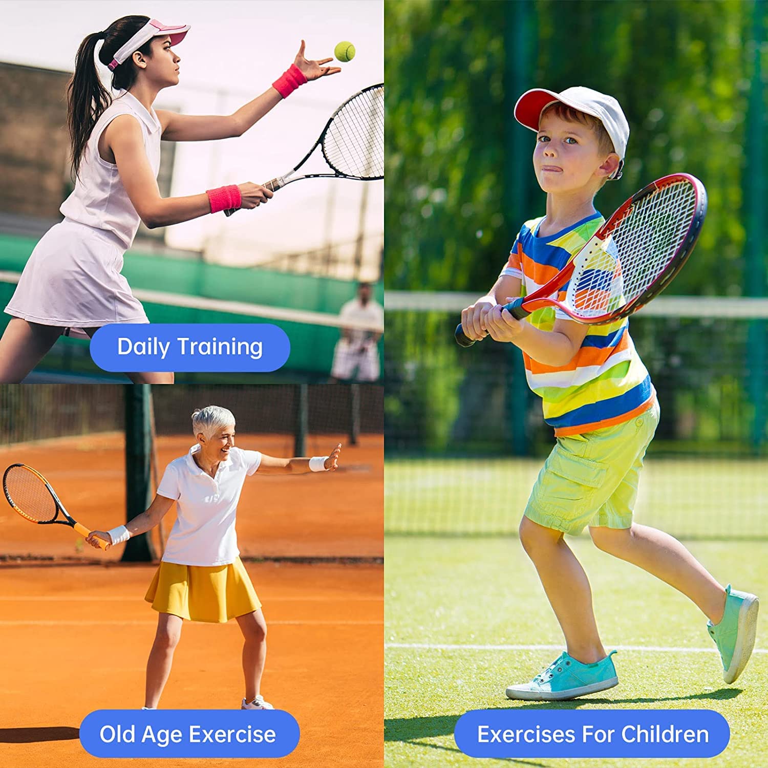 Solo Practice Rebound System for Tennis Training