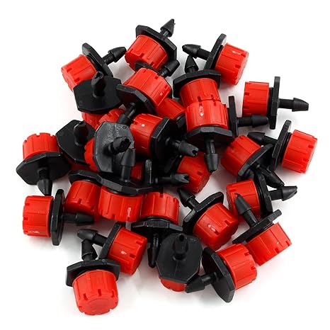 Set of 4 Adjustable Drip Irrigation Connectors for 4mm and 7mm Hoses