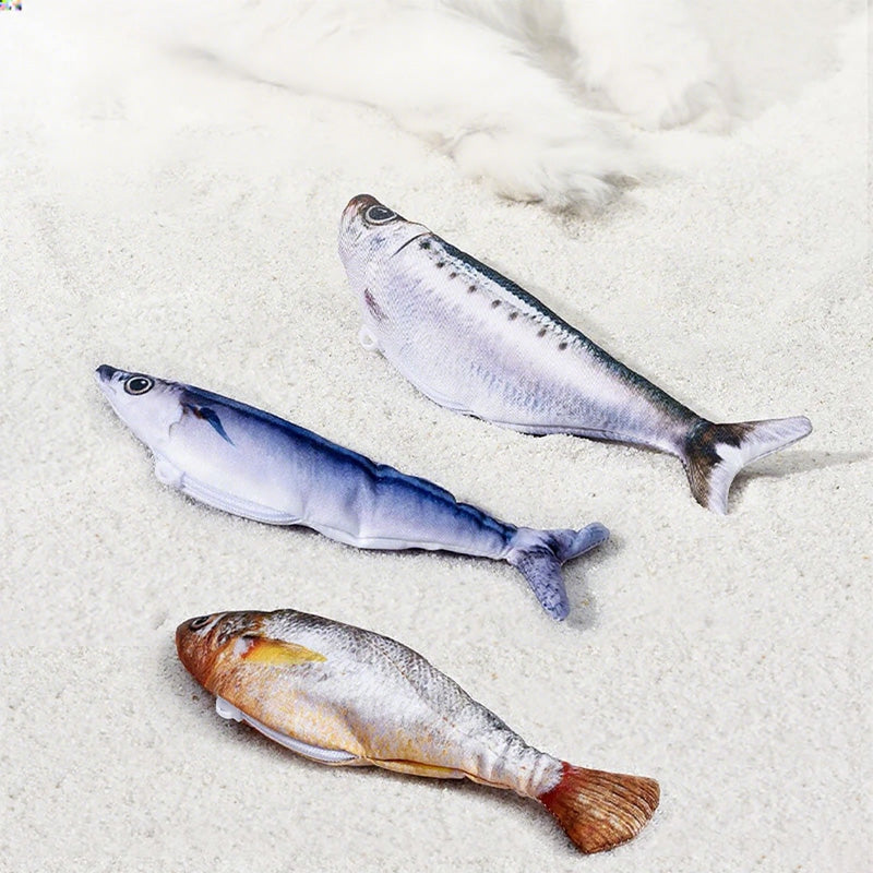Motion Sensor Cat Toy - Interactive Fish Design