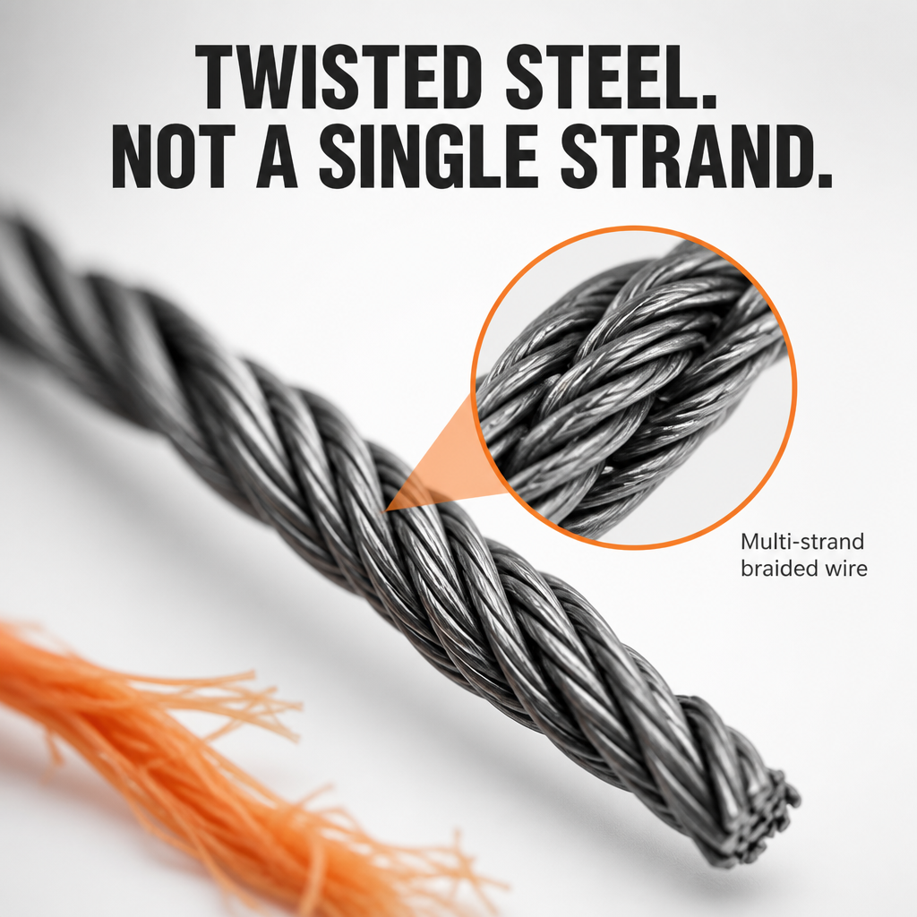 SteelGuard Pro™ — Swap Snapping Nylon for Twisted Steel That Never Breaks | 2-Pack