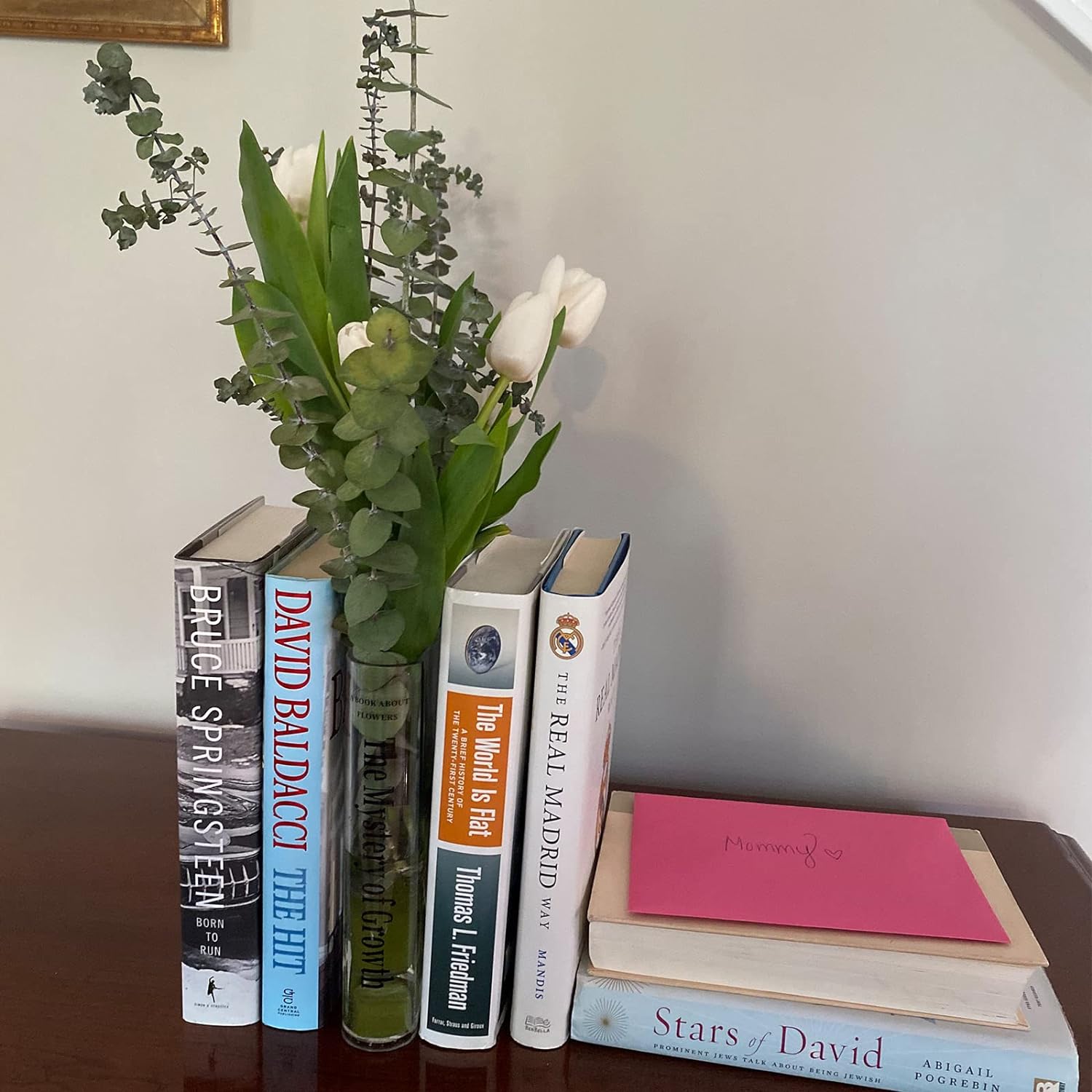 Acrylic Flower Vase in Book Design – Clear Decorative Container