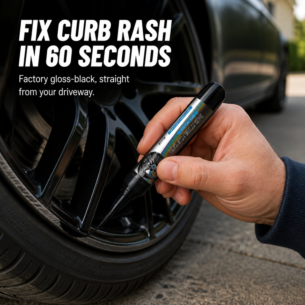 WheelFixer™ — Hide Curb Rash & Revive Factory Gloss-Black Rims in Minutes