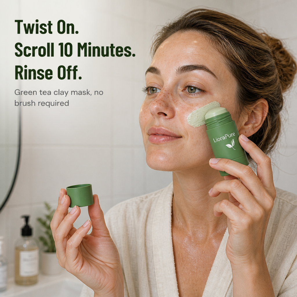 LioraPure™ — Apply Green Tea Clay in 30 Seconds, Wash Off in 10