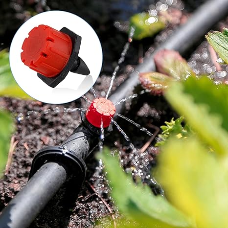 Set of 4 Adjustable Drip Irrigation Connectors for 4mm and 7mm Hoses