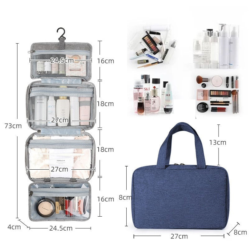 Waterproof Toiletry Organizer Bag with 4 Storage Pockets