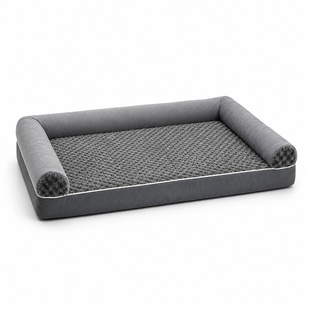 Orthopedic Bolstered Dog Bed (Removable Washable Cover)