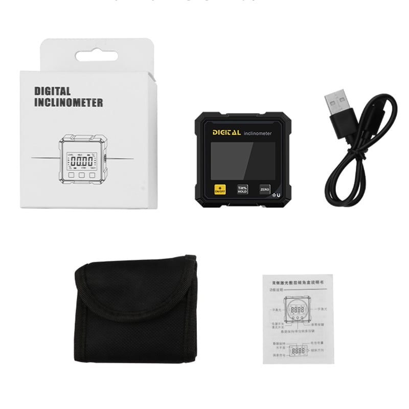 Magnetic Base Digital Angle Finder – 360° Accurate Measurement