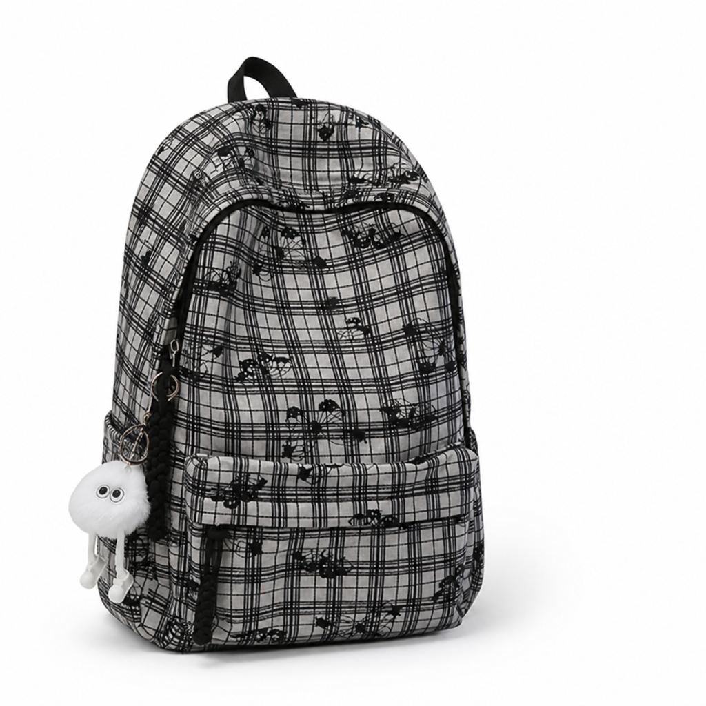 Padded Shoulder Straps & Floral Print Backpack
