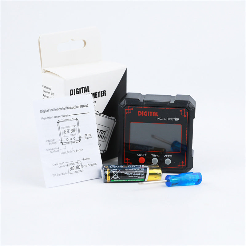 Digital Angle Finder with Magnetic Base - Waterproof Design
