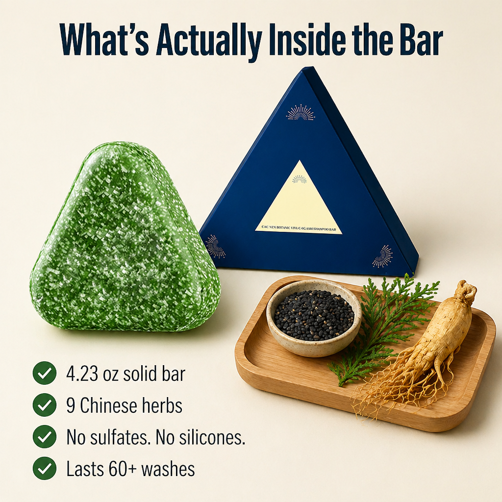 Verdanta™ Botanical Shampoo Bar — Halt Hair Drain & Fortify Roots Using Chinese Herbs
