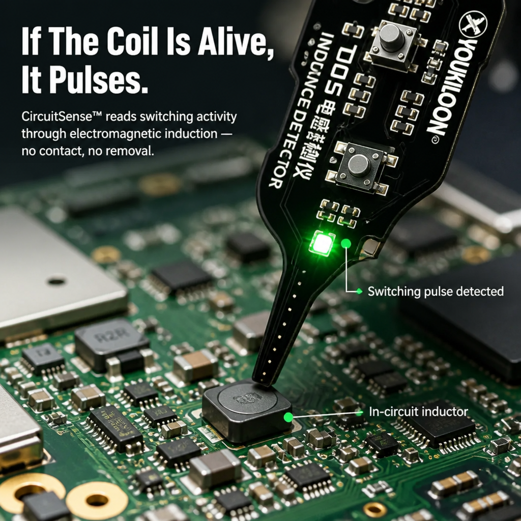 CircuitSense™ — Detect Dead Inductors Instantly Without Touching a Soldering Iron