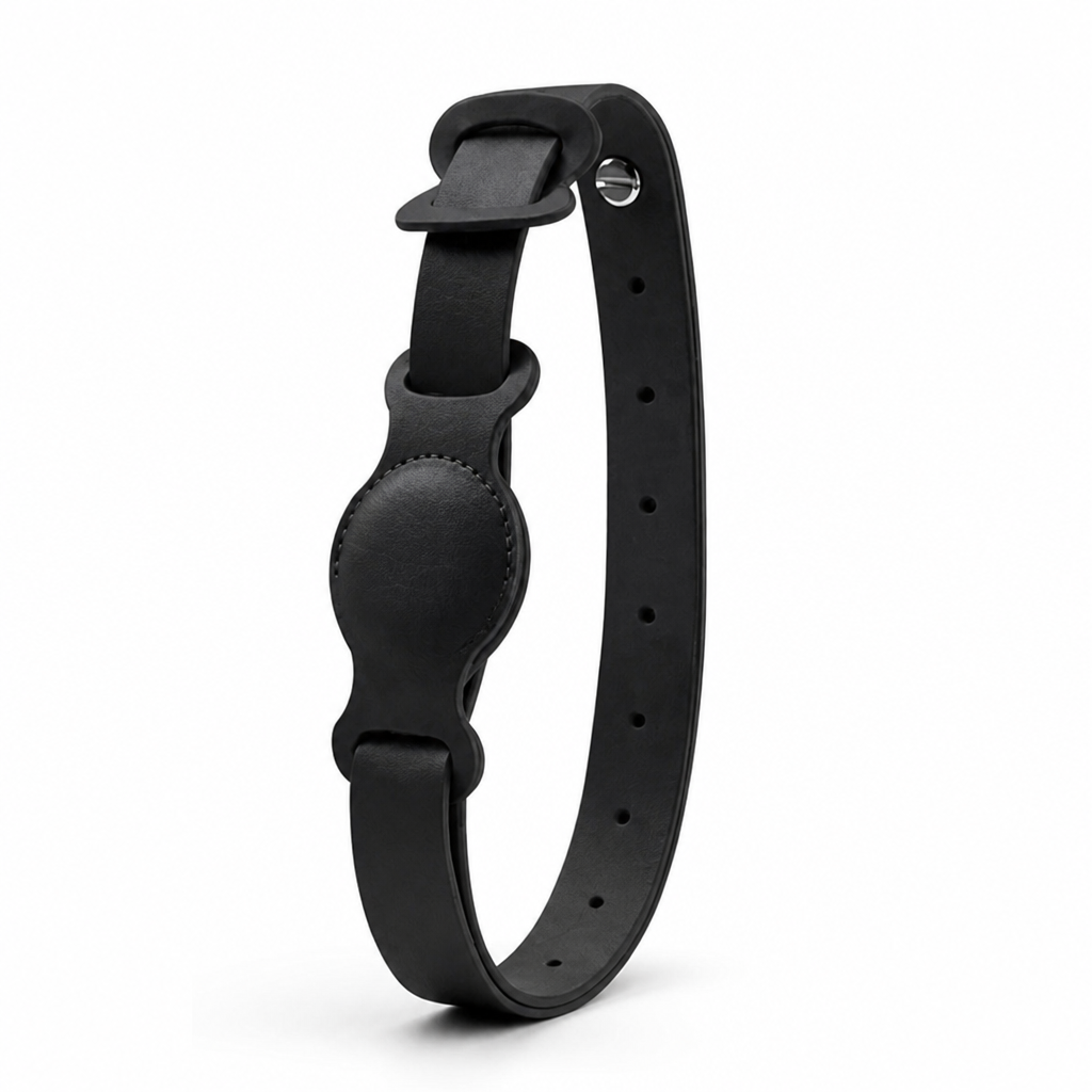 Wear-Resistant Leather AirTag-Accessible Dog Collar (Adjustable Fit)