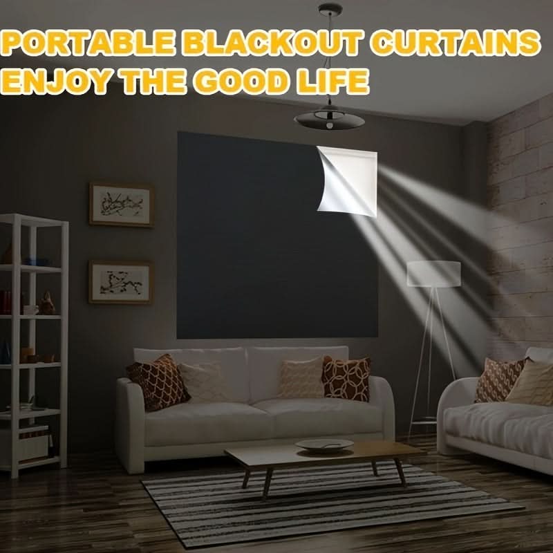 Blackout Curtains for Home and Office Use – No Drill, Black