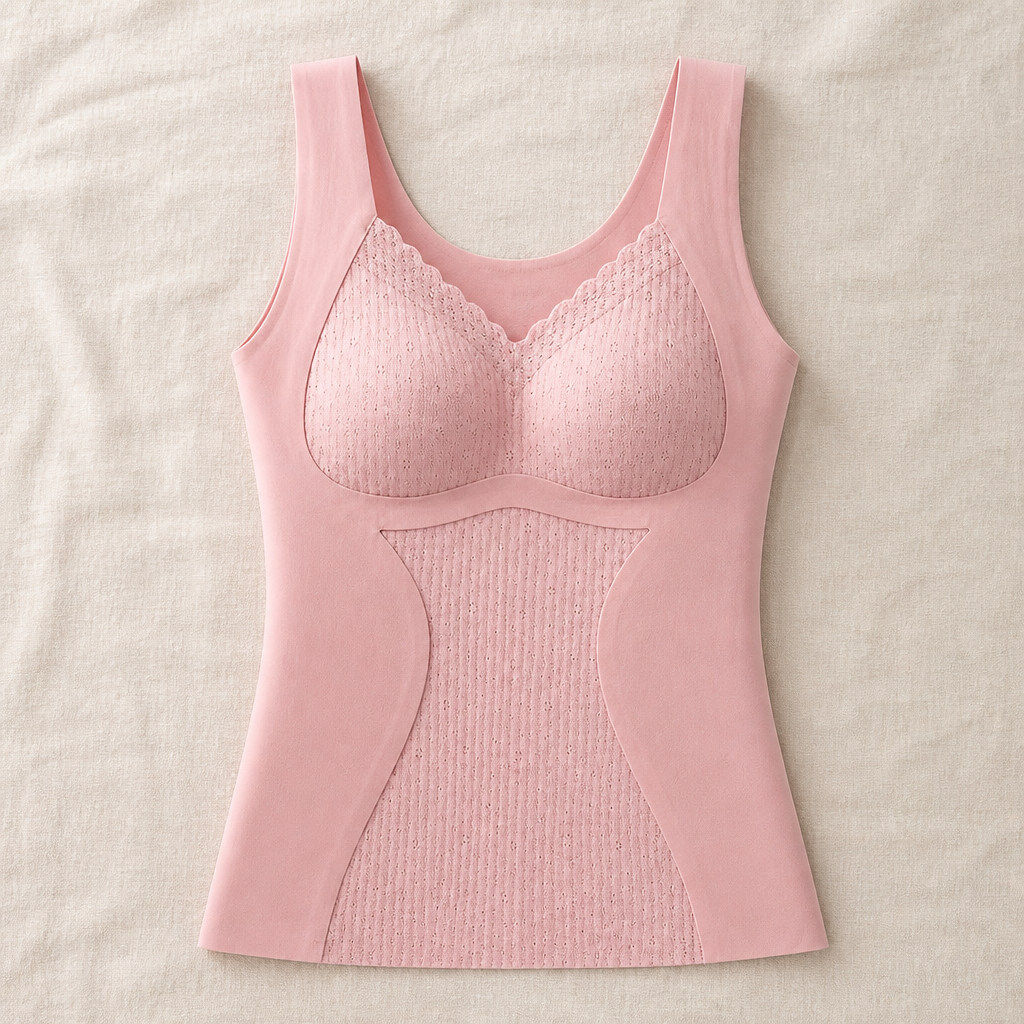 VeloFlex™ – Thermal Seamless Contouring Camisole Featuring Integrated Lace Bra