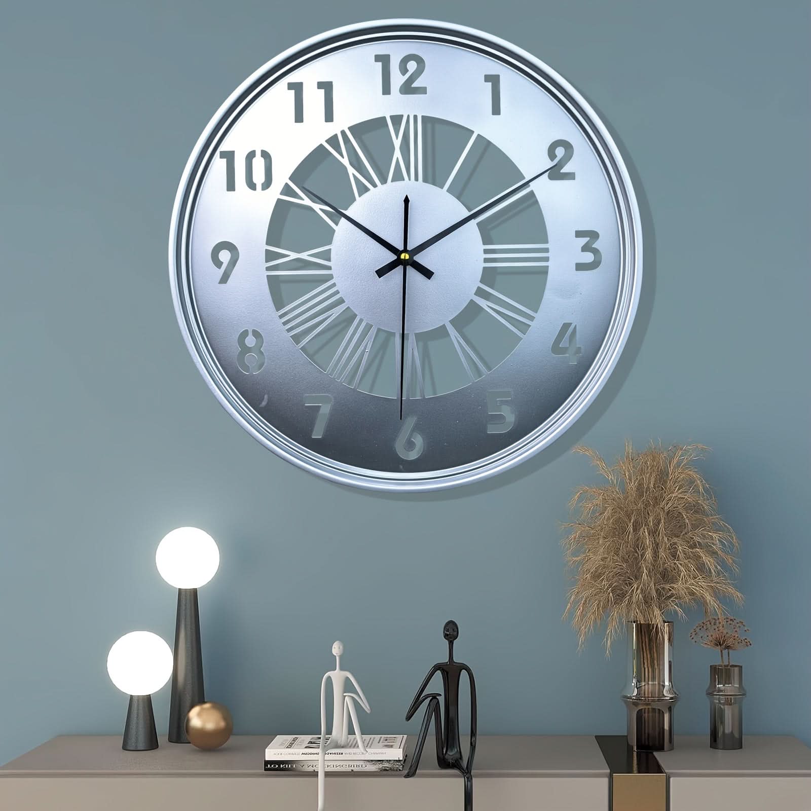 Round Wall Clock in Iron with Silent Mechanism