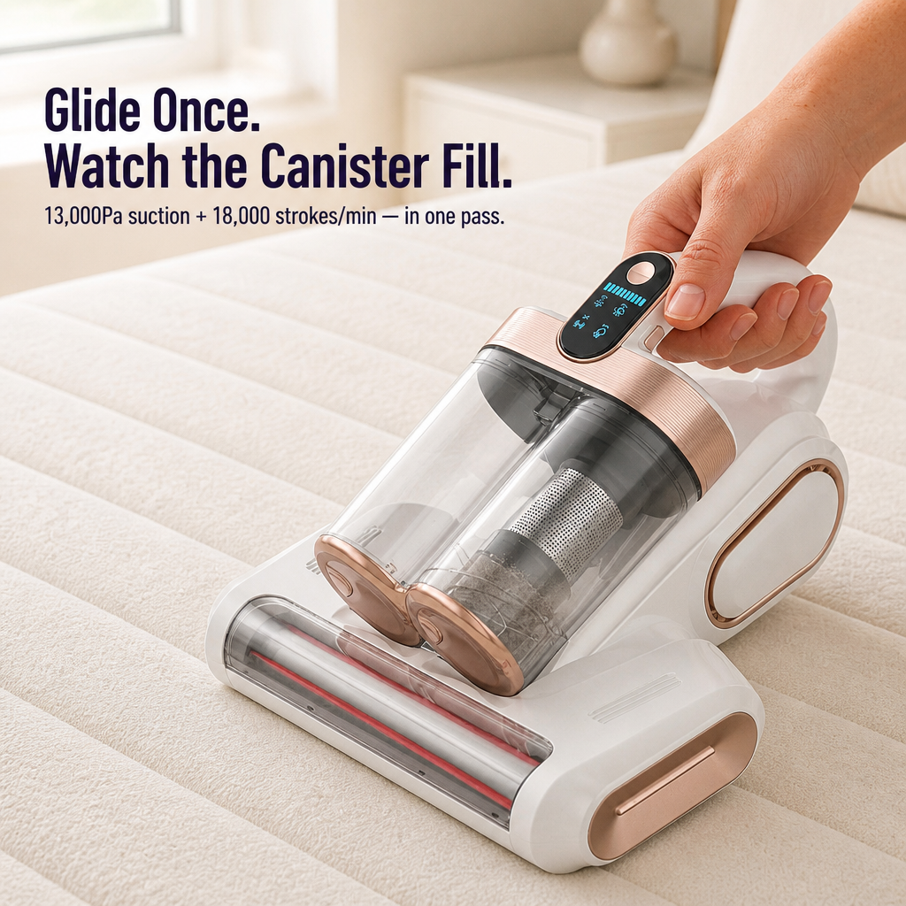 PureRest™ Pro Mattress Cleaner — Extract Dust Mites from Your Mattress for Allergy-Free Sleep