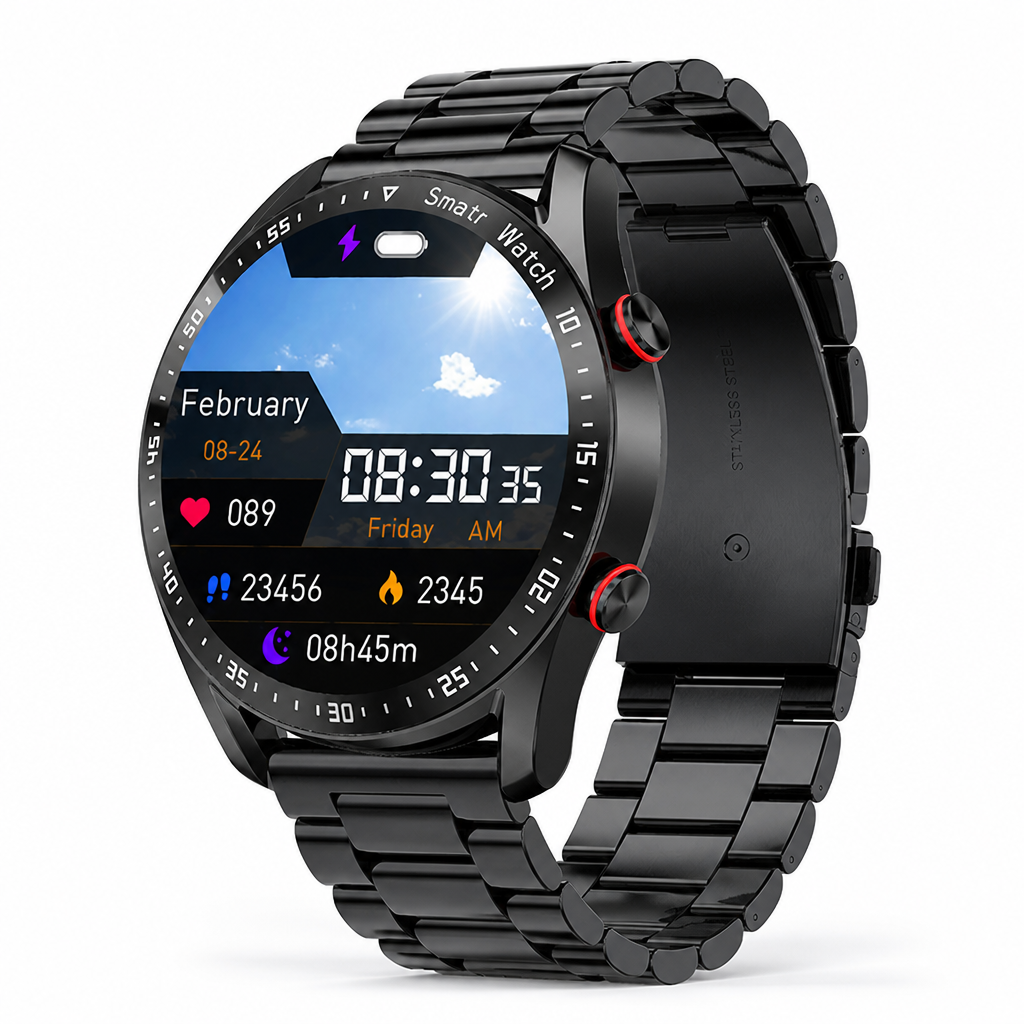 Health-Tracking & Bluetooth Smartwatch (IP67 Water-Resistant)
