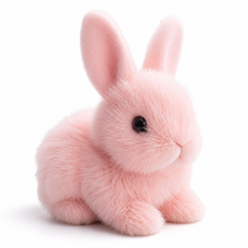 Lifelike Hopping Non-Toxic Plush Bunny (Handcrafted)