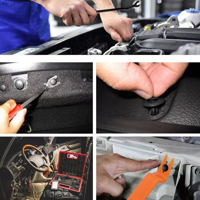 680-Piece Car Clip Fasteners Set with Organizer Box