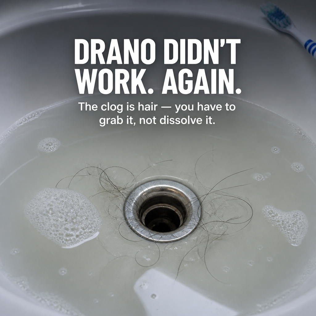 DrainMaster™ — Extract the Gnarliest Hair Clogs Without Calling a Plumber