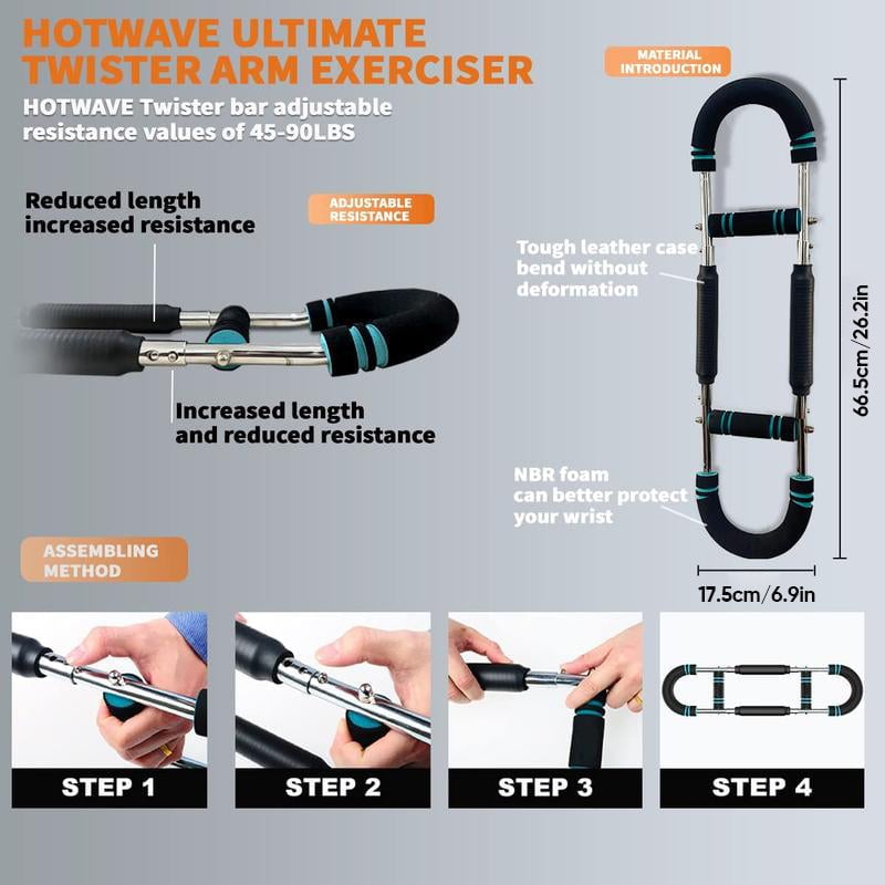 Adjustable Resistance Arm Trainer for Twisting Exercises