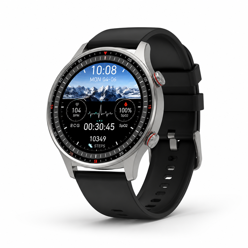ECG & SpO2 Full-Touch HD Smartwatch