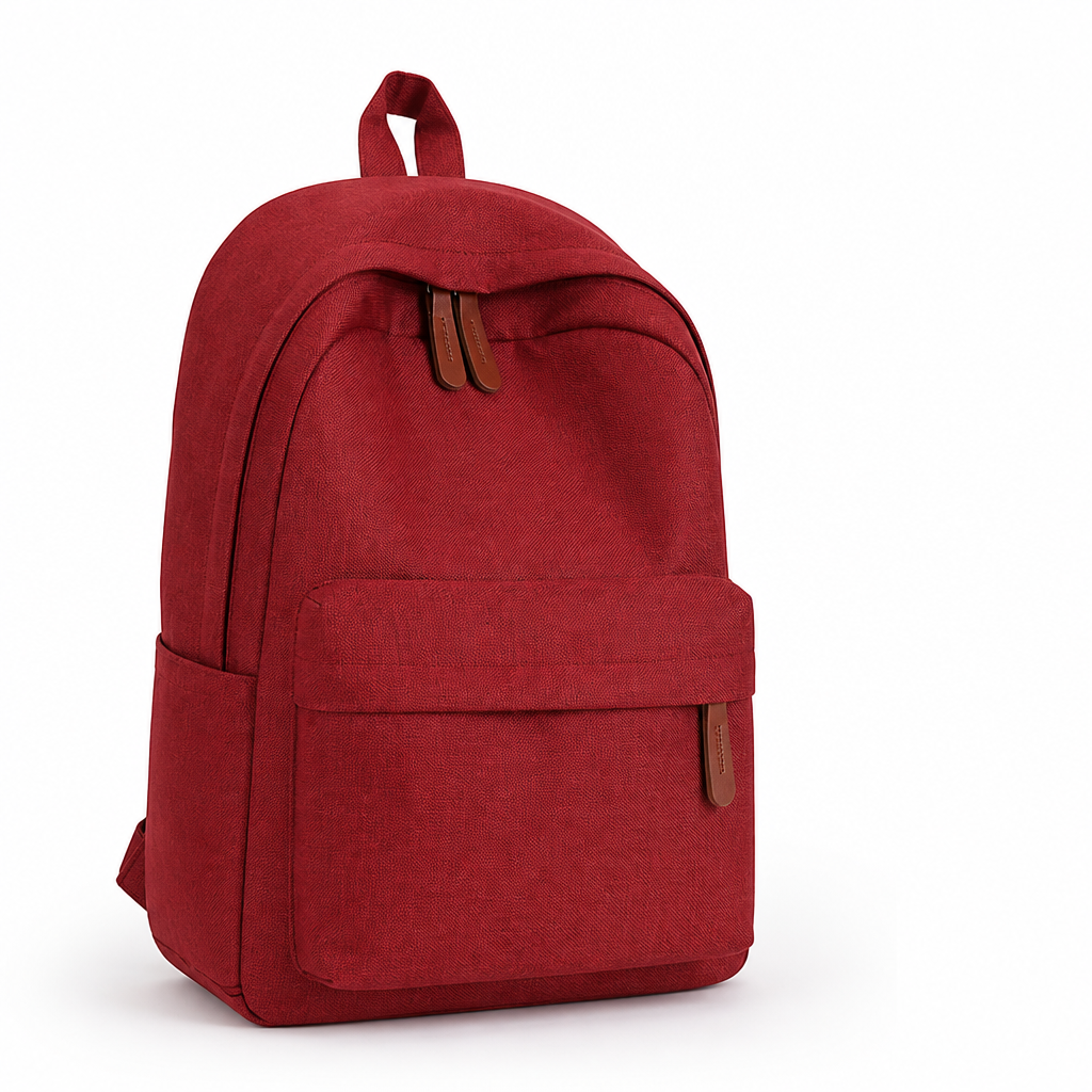 Lightweight Multi-Pocket Solid Color Backpack