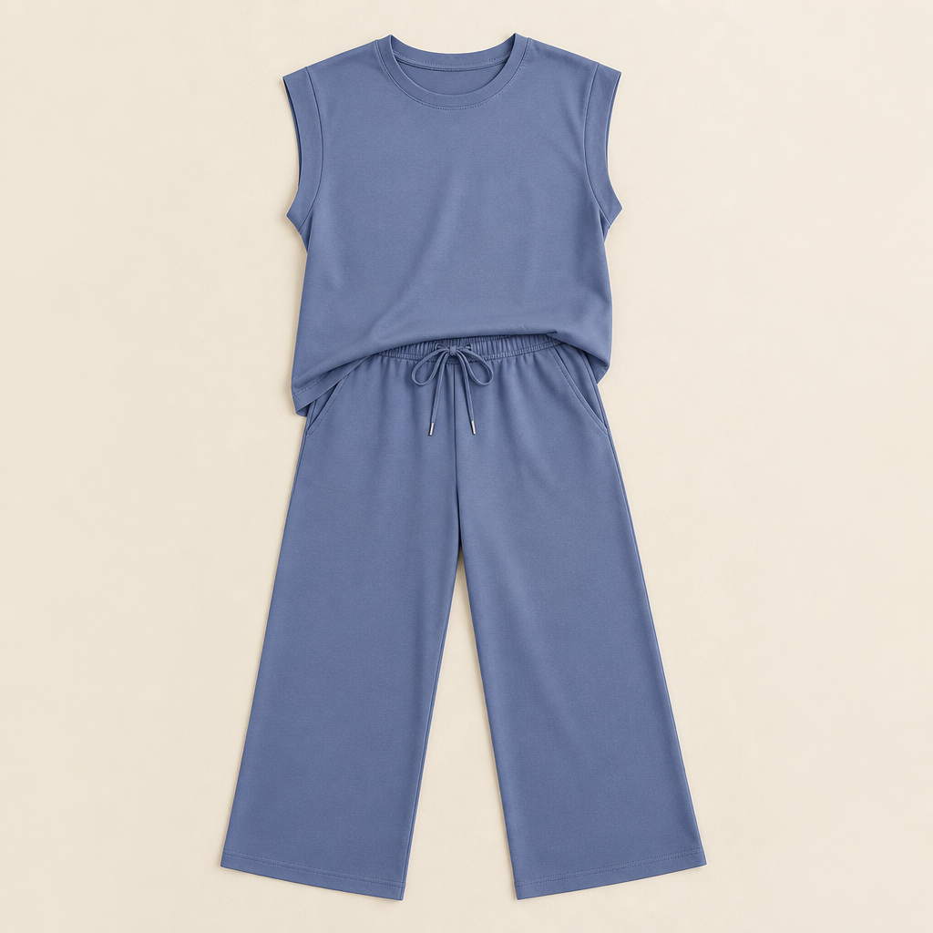 Aesthetic — coordinating set designed for an easy put-together look, not body change