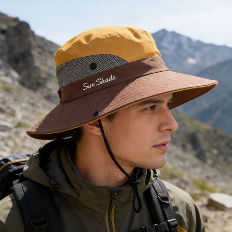 Breathable Mesh Outdoor Hat with Wide Brim