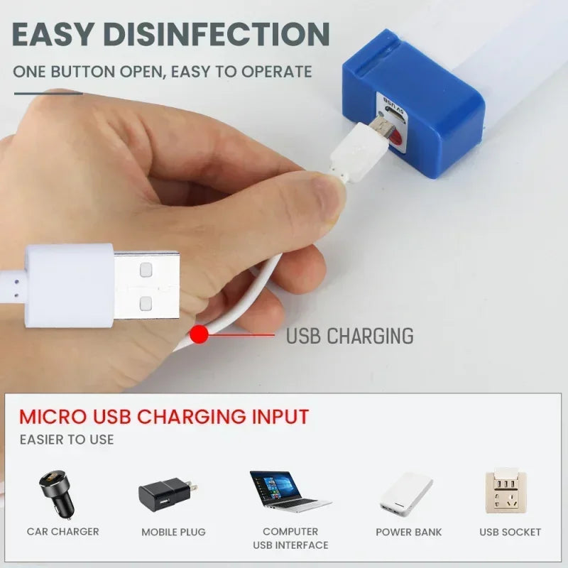 Magnetic LED Tube Light – Battery-Powered