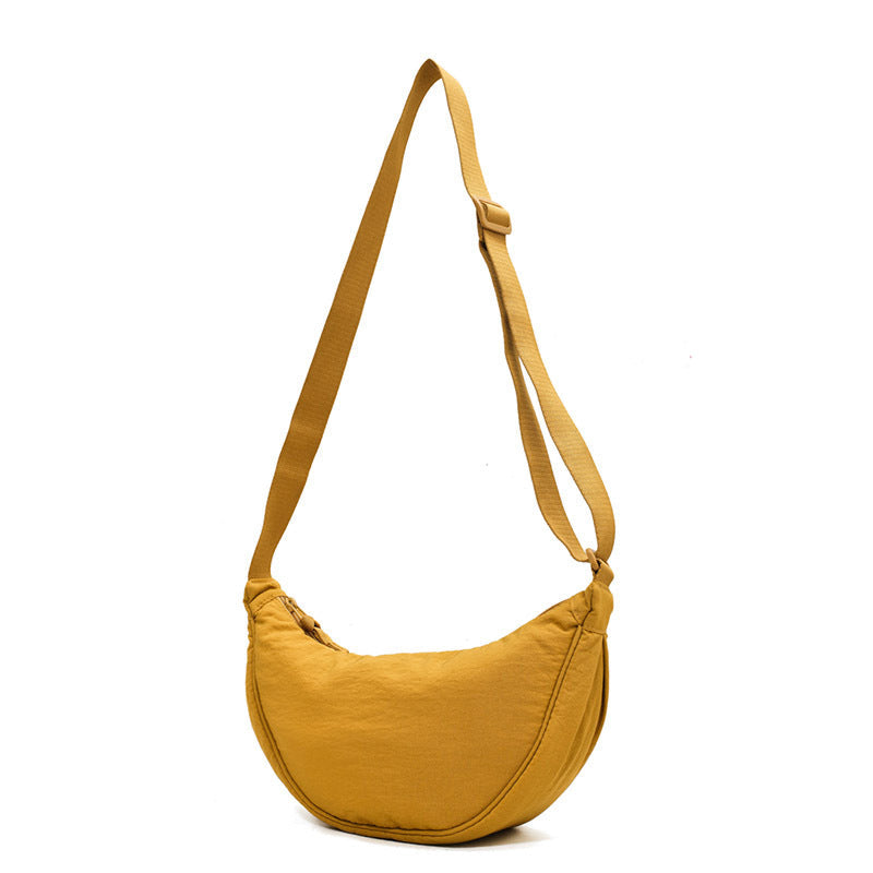 Adjustable Strap Half-Moon Shaped Shoulder Bag