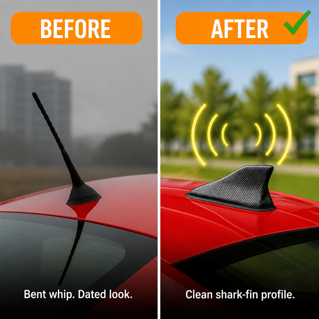 PulseFin™ — Replace Your Ugly Whip Antenna with the Sleek Factory Shark-Fin Style