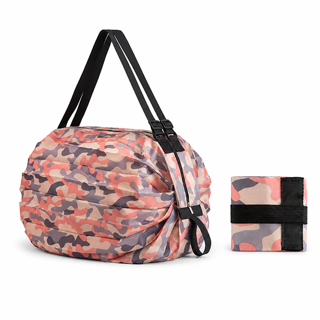 Water-Resistant Oxford Foldable Tote Bag (22 lb Capacity)