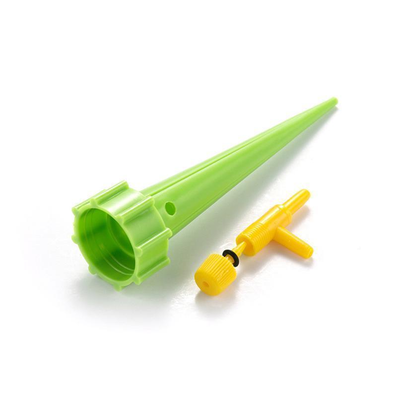 Set of 6 Plant Watering Devices with Bottle Adapter and Control Valve