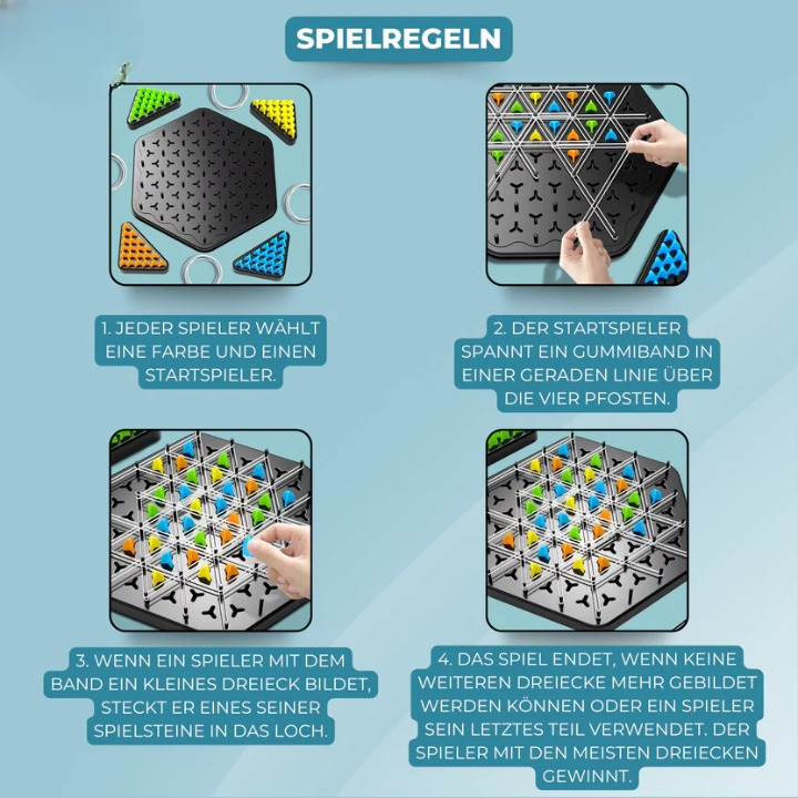 Triangle Chain Mechanic Strategy Board Game