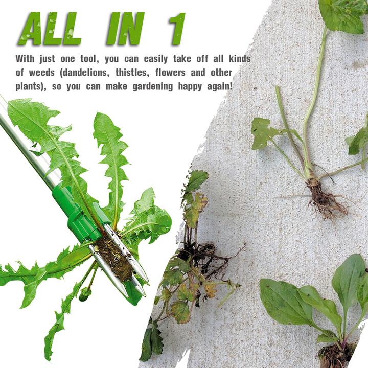 Foot Pedal Weed Remover with Triple Steel Claw Design
