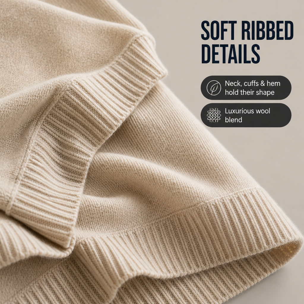 VeluraMist™ – Oversized Wool-Blend Sweater with Asymmetrical Cascade Hem