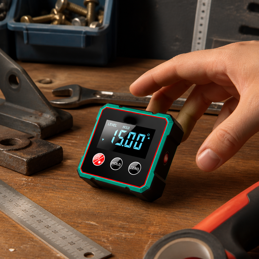 VeroTilt™ Magnetic Digital Angle Meter — Lock In Perfect Angles Instantly and Work Confidently